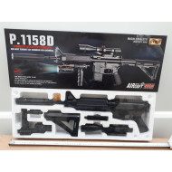 P.1158D Автомат пластик тяжелый + глушитель+оптика+допол.ручка