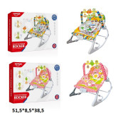 Дитячий шезлонг-гойдалка HE0655/HE0656  0-18кг вібрац.муз.2в.кор.51,5*8,5*38,5 /6/			