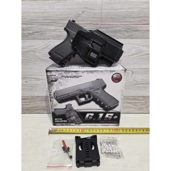 G.15+  Пистолет металл.  + кобура с защелкой.  Glock оптом