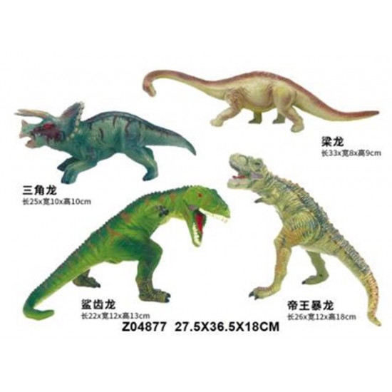 Q9899-571 животные VINYL DINOSAUR 12PCS/BOX,4ASST