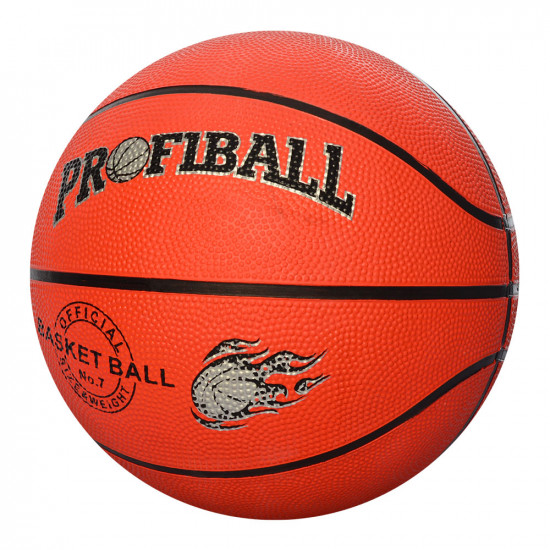 Мяч баскетбольний PROFIBALL VA 0001 (40шт) розмір7, гума, 8 панелей, малюнок-друк, 510г оптом