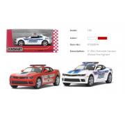 Модель легкова CHEVROLET CAMARO 5'' KT5383WPR Police/Fire Fighter метал.інерц.відкр.дв.2в.кор./96/